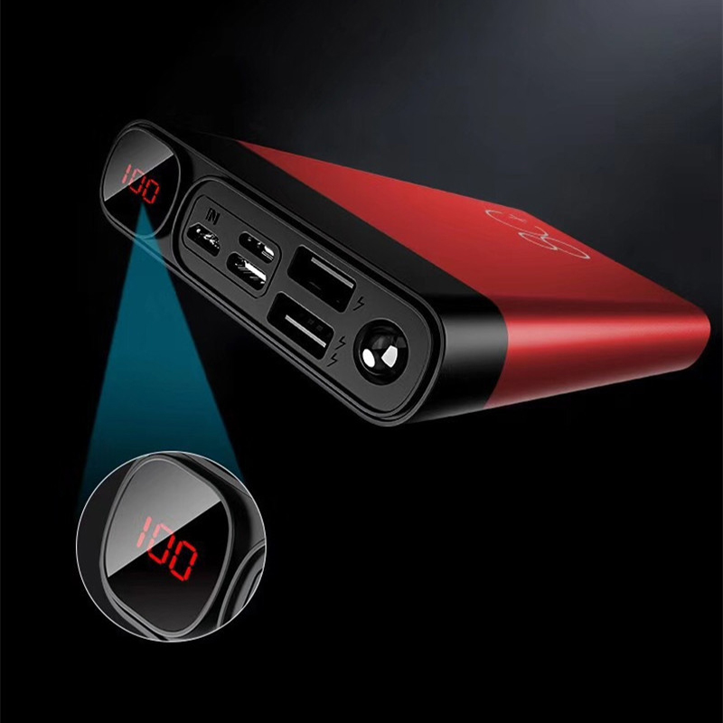 80000 mah powerbank, gehäuse aus metall-aluminiumlegierung, led-anzeige, 2 usb-ausgänge, geeignet für smartphones, tablet-pcs und gps-geräte