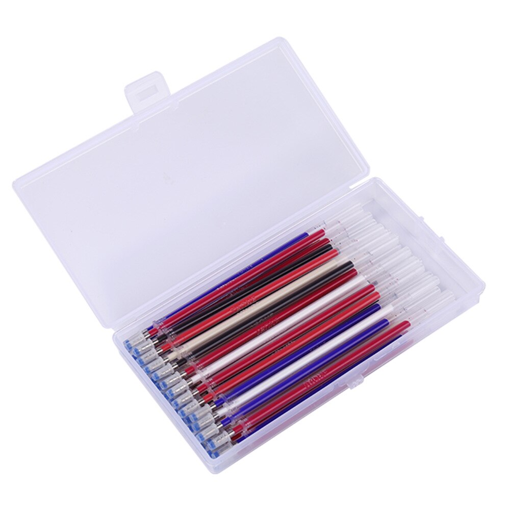 40Pcs Warmte Uitwisbare Pen Hoge Temperatuur Verdwijnen Stof Marker Vullingen Met Opbergdoos Stof Craft Tailoring Accessoires