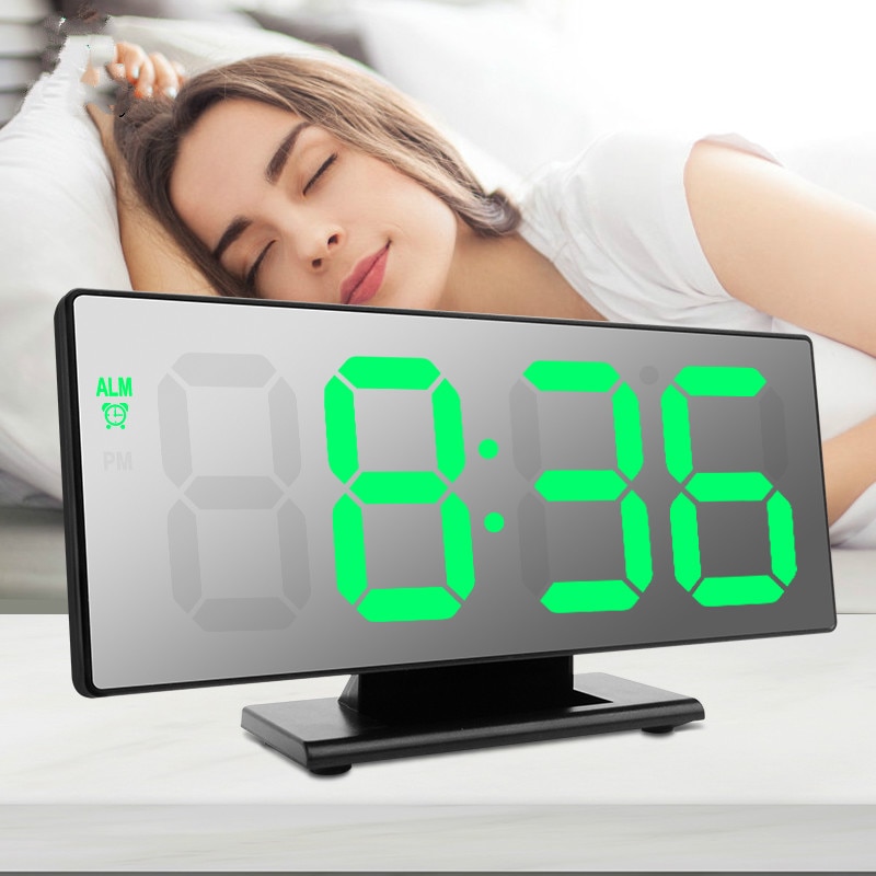 Electronic Watch Table temperature display Multifunction Snooze Night large number Display LED Desktop Alarm Clocks Despertador
