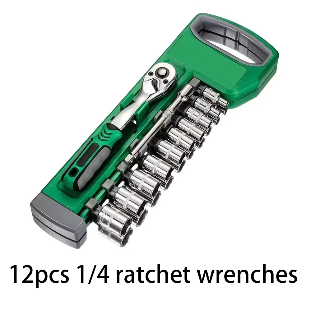 12//29/21pcs Socket Ratchet Handle Wrench Set 1/4"... – Grandado