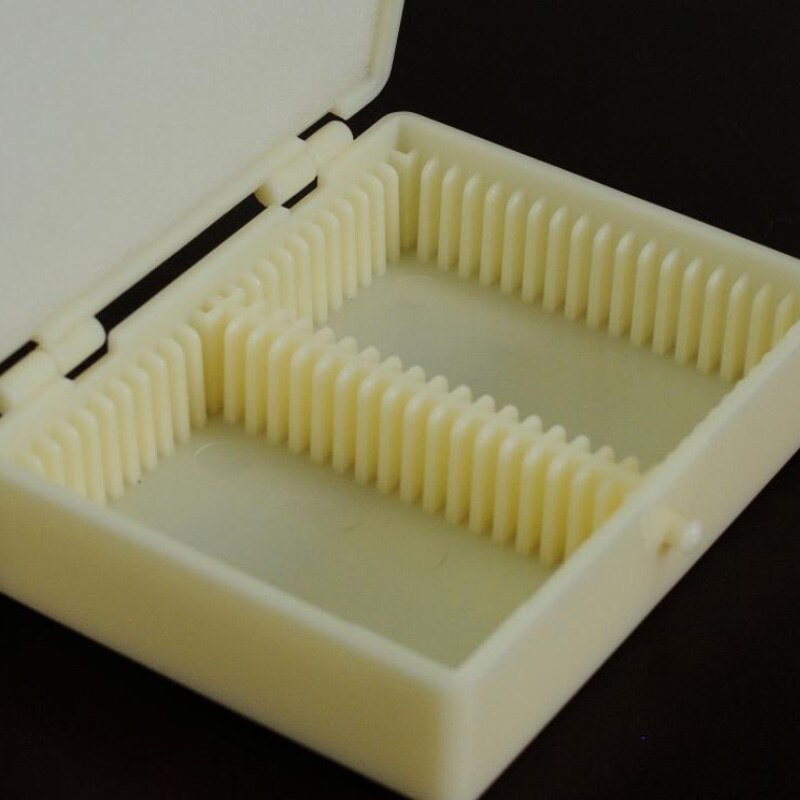 Universal Plastic Microscope Slide Box Microscopio Slides Slice Storage Case