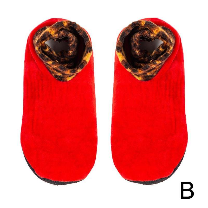 1 paire doux bas polaire chaussettes pantoufle pour hommes femmes hiver épaissir botte chaussette 10 couleurs élastique antidérapant intérieur sol chaussettes: B