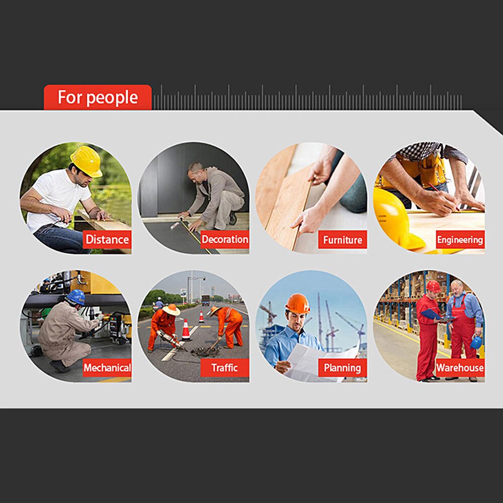 KKMOON Rangefinder Digital Mini Distance Measuring Meter Portable Electronic Space Measurement Device for Area Volume Distances