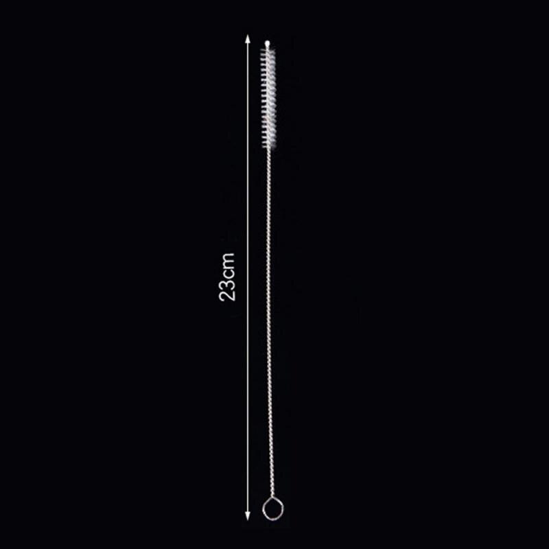 Reusable Metal Straw Stainless Steel Sturdy Curved Straight Drink Straw With Cleaning Brush For Cup Kitchen Bar Gadgets Portable