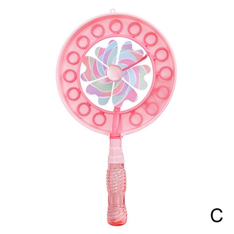 Bubble Wand Vijf Gat Multi-Bubble Hartvormige Windmolen Bubble Wand Kinderen Bubble Speelgoed: C