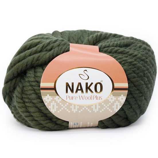 Wool Knitted Yarn - 16 Color Options - 30 Meters(100gr) - Knitting Yarn Ball - Nako Pure Wool Plus - Cardigans - Sweaters - Shawls - Beanie - Scarf - Berets - Poncho - Autumn - Winter - DIY: 10267