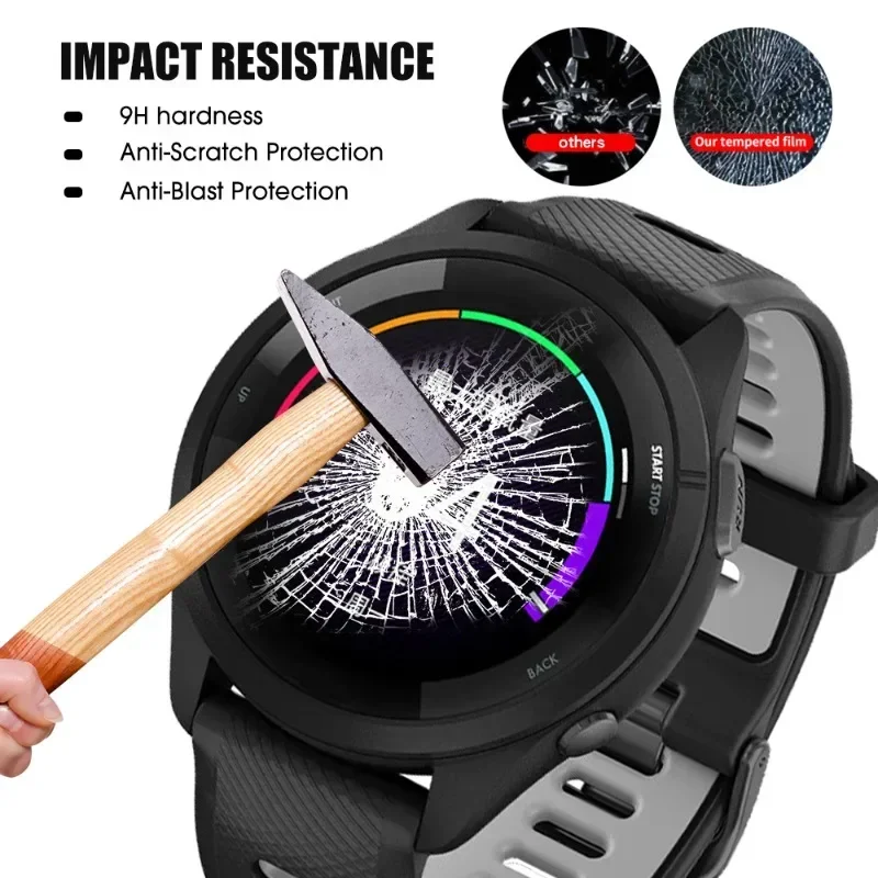 Vidrio templado para Garmin Forerunner 165 965 945 935 220 225 230 235 255s 735XT 620 630 película protectora de pantalla antiarañazos para reloj