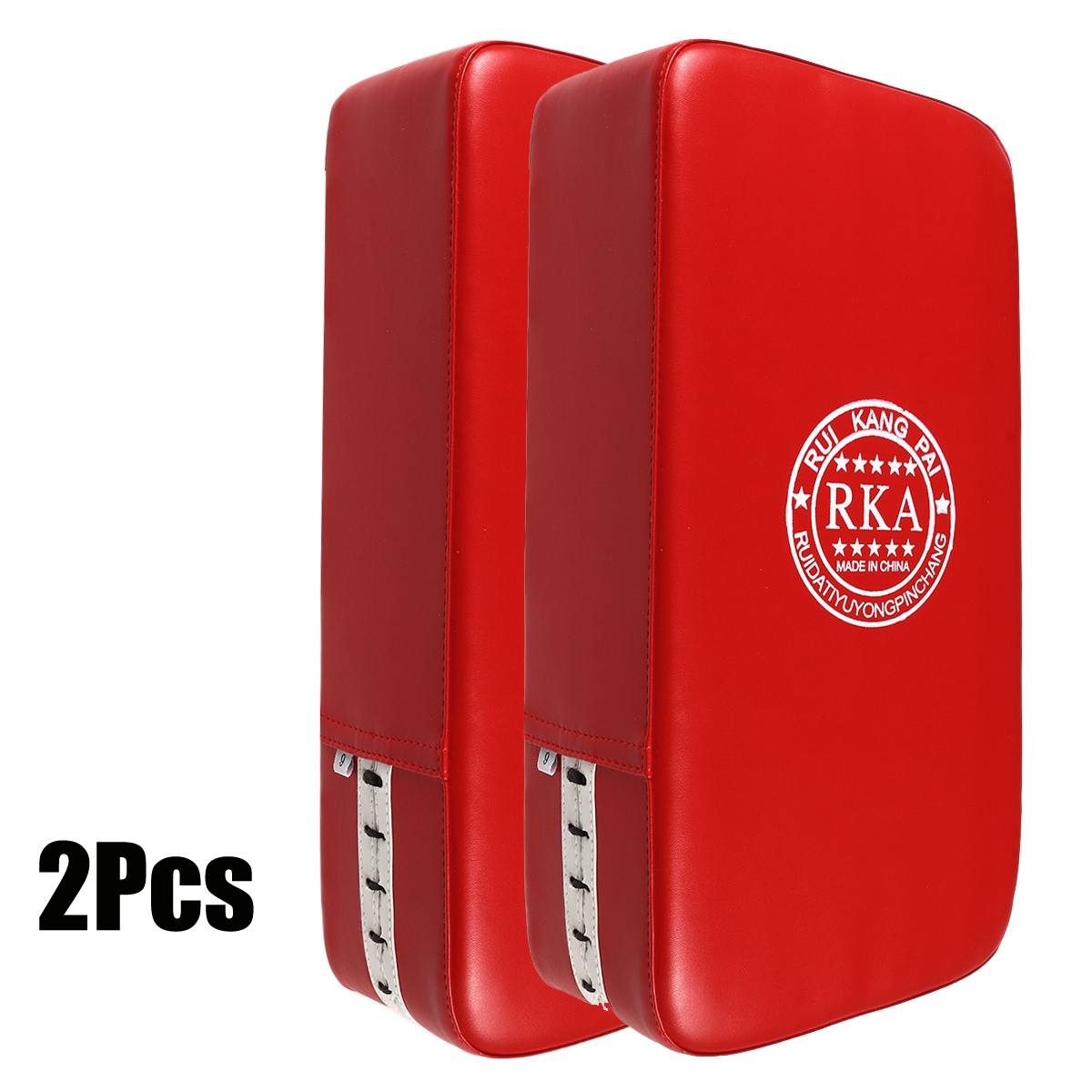 2pcs Punching Bag Boxing Pad Sand Bag Thickening Taekwondo MMA Hand Kicking Pad PU Leather Training Gear Muay Thai Foot Target: Type 1 2PCS RED