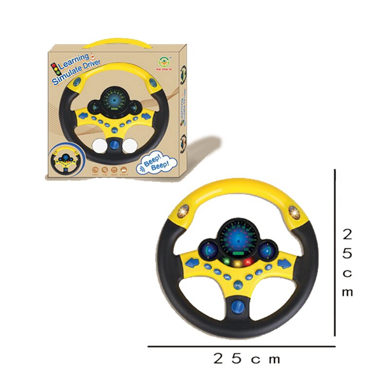 Beloved Store Cute Steering Wheel Toy for children including Simulation Driving Sound Educational Electronic Travel kids toys