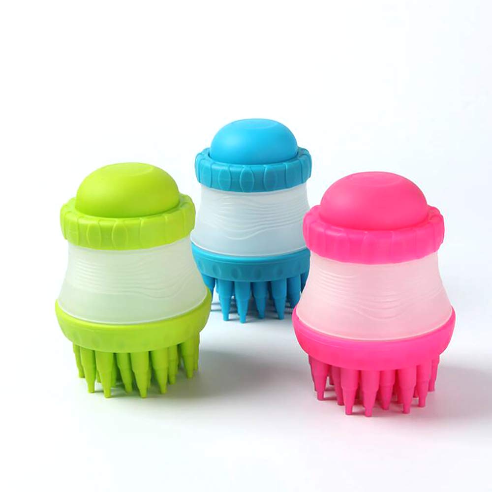 Cepillo de baño y masaje suave para mascotas y perros, cepillo de limpieza para mascotas, dispensador de champú, cepillo de silicona, cepillo de cerdas, dispositivo de limpieza de mascotas, baño Wahser