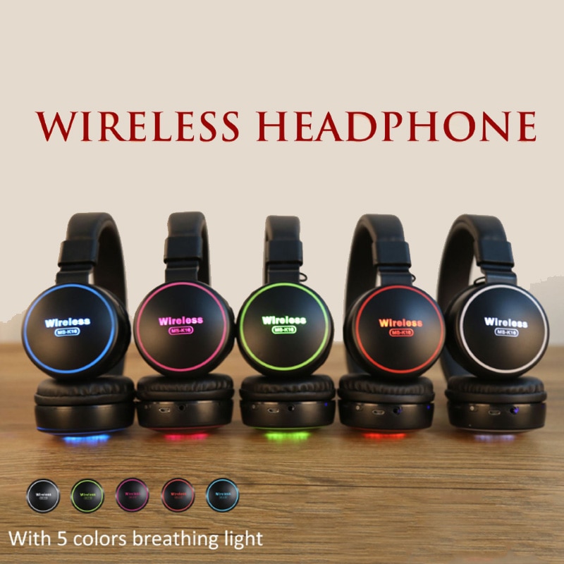 SMILYOU LED Licht Kühlen Kinder Drahtlose Kopfhörer Bluetooth 5,0 Kopfhörer Gaming Headset Mit Mikrofon Für Alle Handys Als