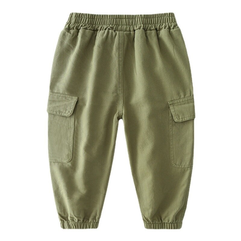 Spring Autumn Children&#39;s Baby Pants Korean Casual Pants Boys&#39; Pants Leggings Kids Girl Long Solid Color Pants Overalls