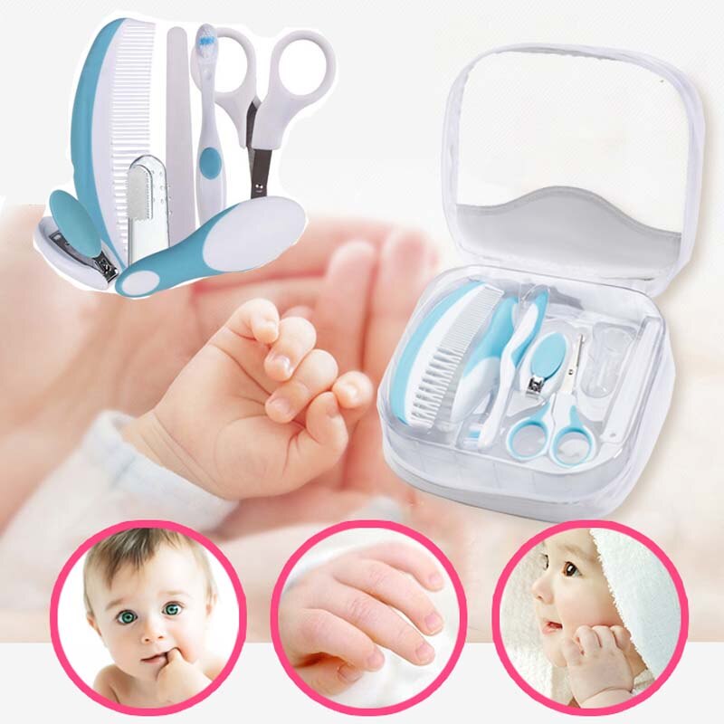 7 stk/sæt babypleje manicure sæt baby sundhedspleje speciel negleklipper kam tandbørste værktøj nyfødt sikkerhedspleje