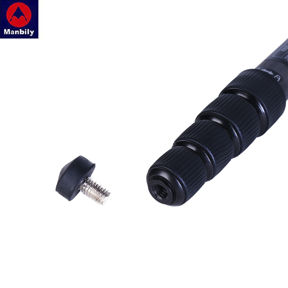 Manbily – support monopode de voyage portable en fibre de carbone, peut se tenir avec le mini trépied de la caméra DSLR