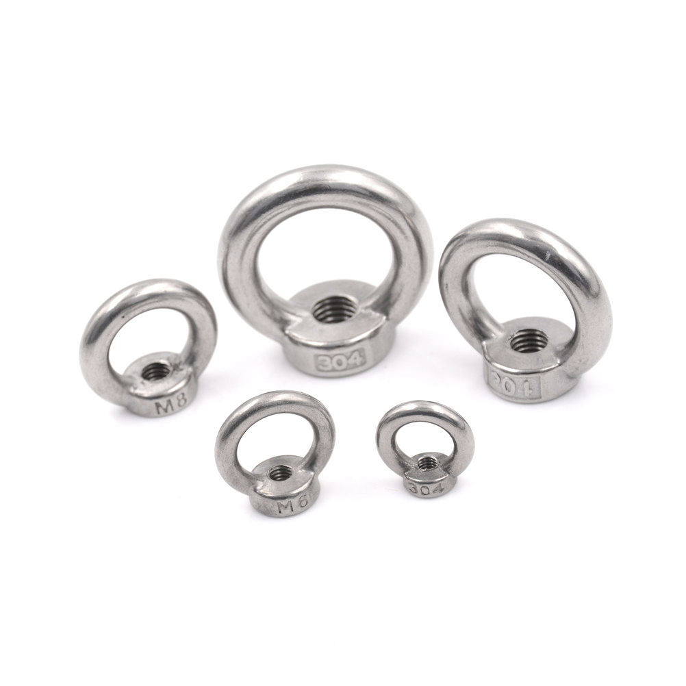 1pc M5/M6/M8/M10/M12 Eye Nut Stainless Steel Marine Lifting Eye Nut Ring Nut Loop Hole For Cable Rope Lifting