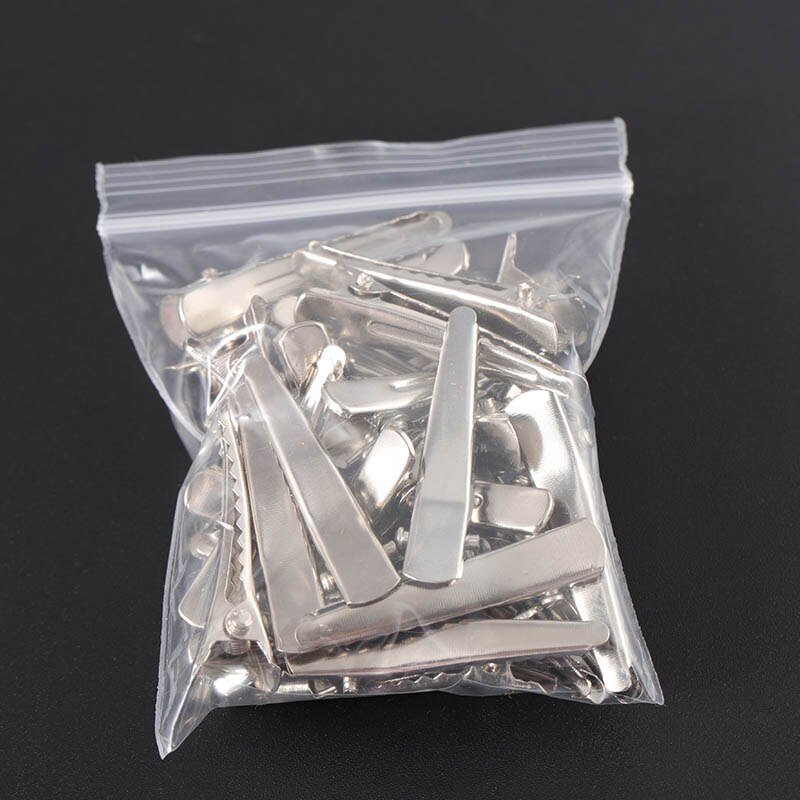 50pcs Metal Hair Alligator Clips Blank Base 25/30/35/45/50/60mm Hairpin Settings For DIY Jewelry Making Hair Clips Accessories