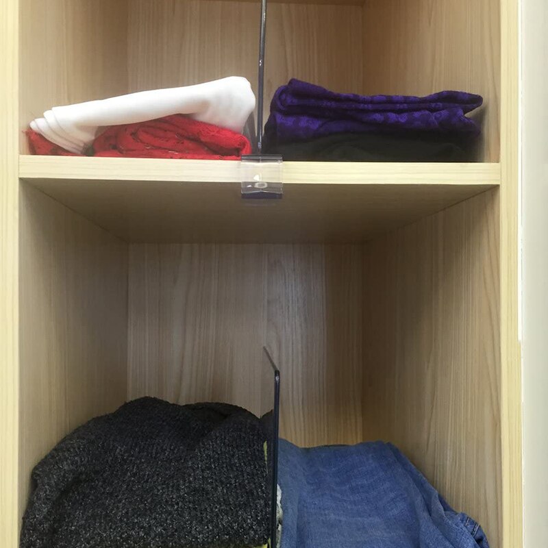 Diviseurs d'étagère de 4 pièces, parfaits pour des placards armoires de chambre à coucher de cuisine séparateurs de rayonnage pour organiser des vêtements, des livres