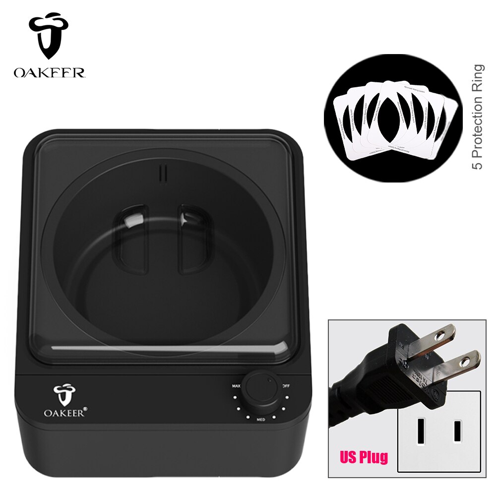 500ml Wax Heater Square Dipping Pot Waxing Machine for Hair Removal Kit for Depilation Square Dipping Black Depilatory Warmer: US PLUG