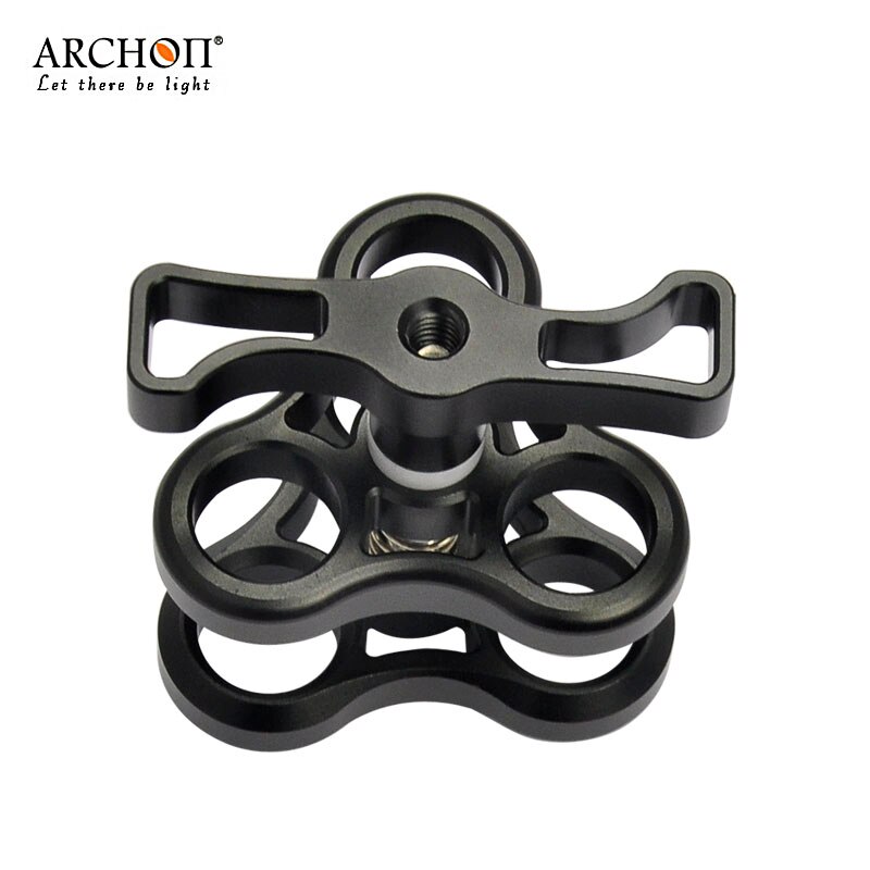 Archon Z11 Diving Flashlight Triple Clamp Video Torch Light Mounting Bracket Lamp Holder