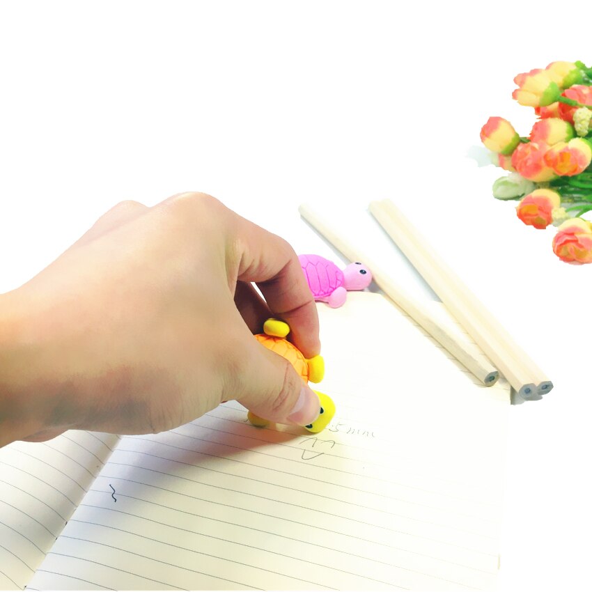 36pcs/lot Cute turtle Style Eraser Funny Eraser Office&amp;Study Rubber Erase Kids