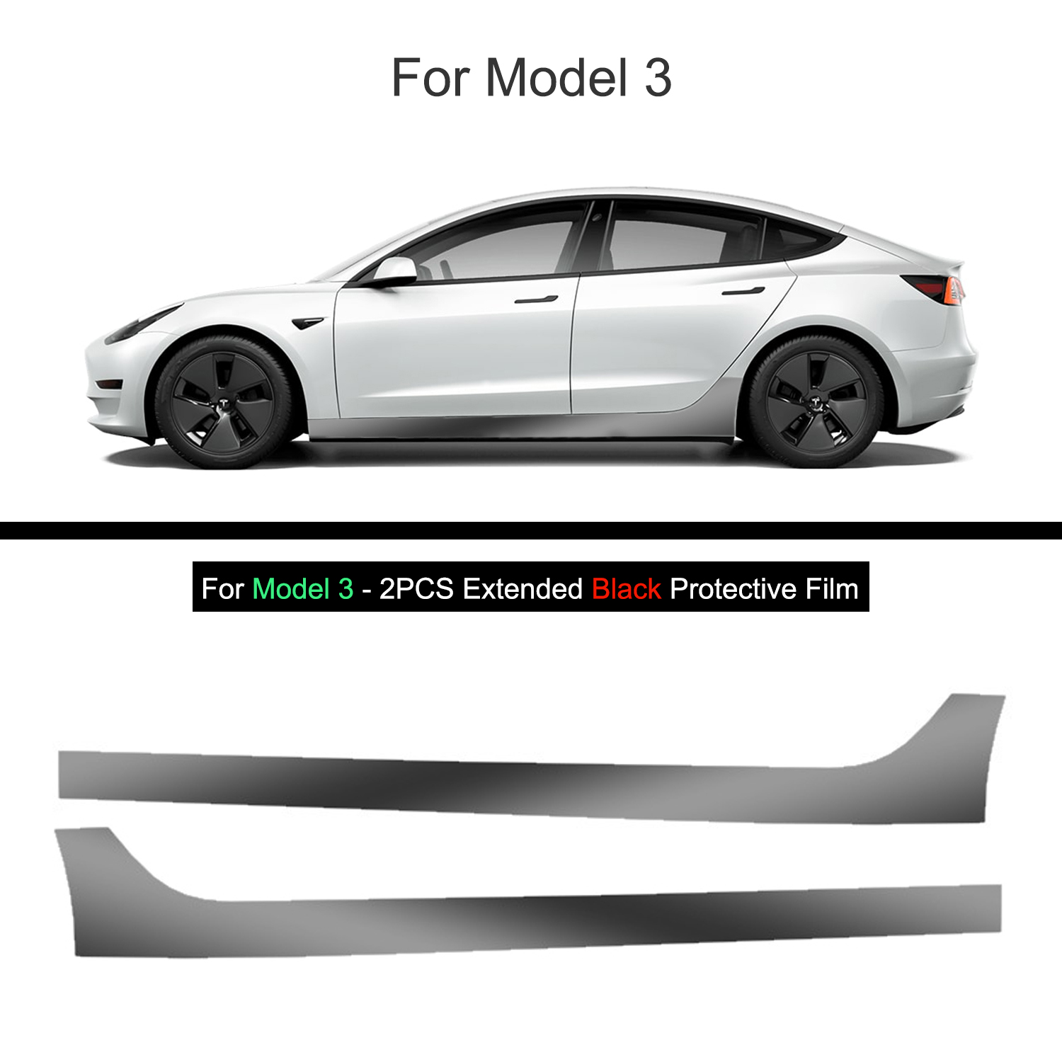 Schwarz TPU Auto Körper Schutz Film Unsichtbare Für Tesla Modell 3/Y -2023 Vorne Hinten Tür Erweiterte transparente Auto Kleidung einstellen: Lila