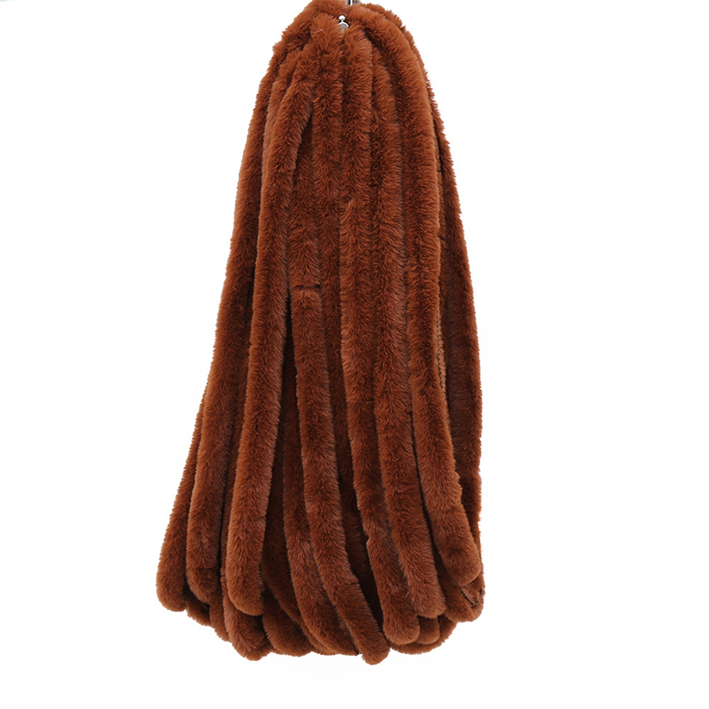 1M Kunstmatige Konijnenbont Lint Tapes Diy Kleding Naaien Pluizige Bekleding Trimmen Stof Naaien Kostuum Ambachten Rand: Coffee