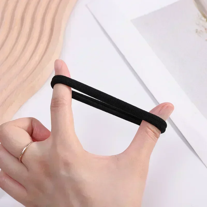 Conjunto de bandas para el cabello básicas para mujeres y niñas, diadema elástica de colores sólidos simples, lazos para el cabello, accesorios para el cabello, soporte para cola de caballo