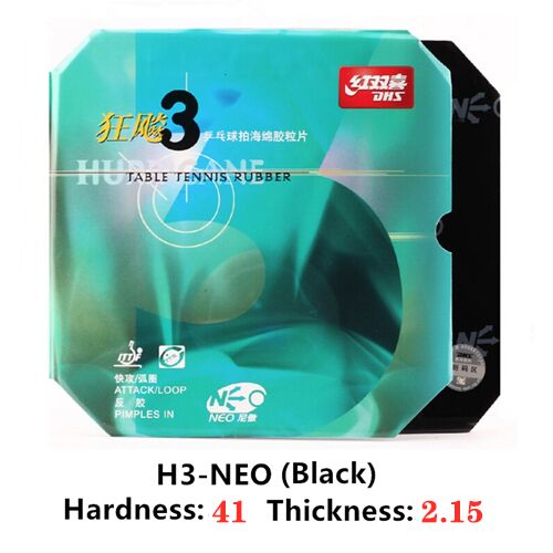 Dhs hurricane 3 neo bordtennis gummi original pips-in hurricane -3 neo dhs ping pong svamp