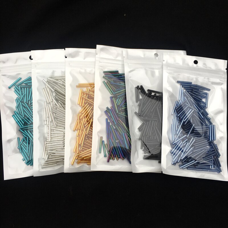 500g/ pakke 2.5*20mm lang størrelse sølv kerne tjekkisk glas frø bugle perler rør til smykker beklædningsgenstand tilbehør perler til tøj