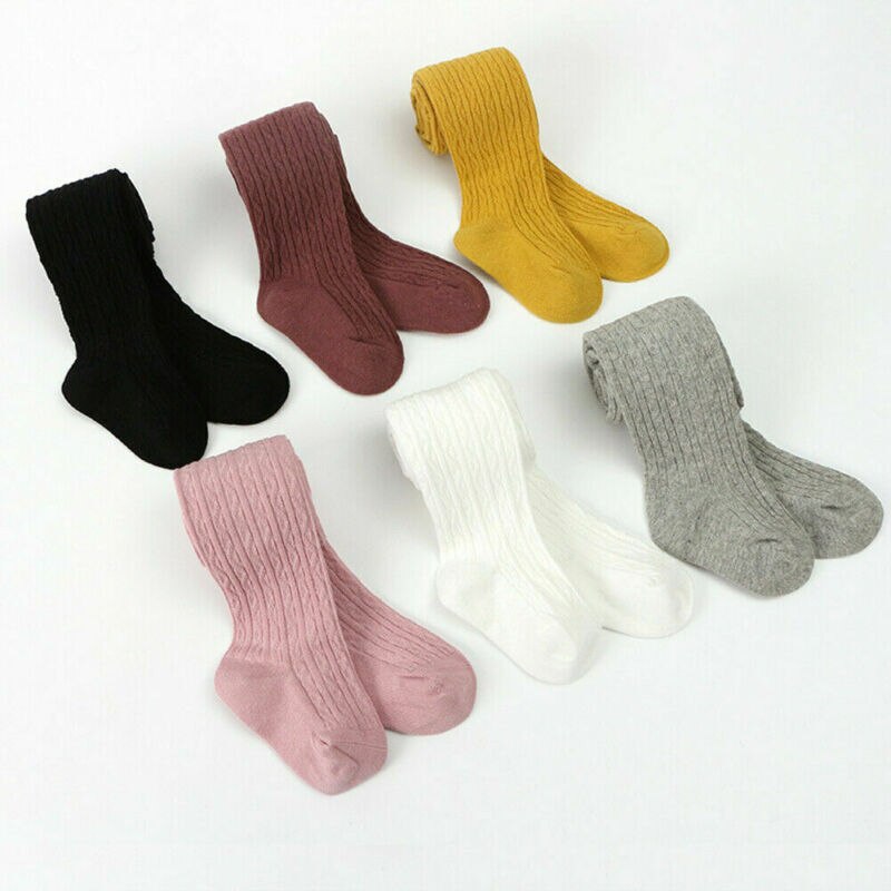 Leuke Herfst Kids Baby Meisjes Winter Gebreide Panty Kousen Geribbelde Panty Panty