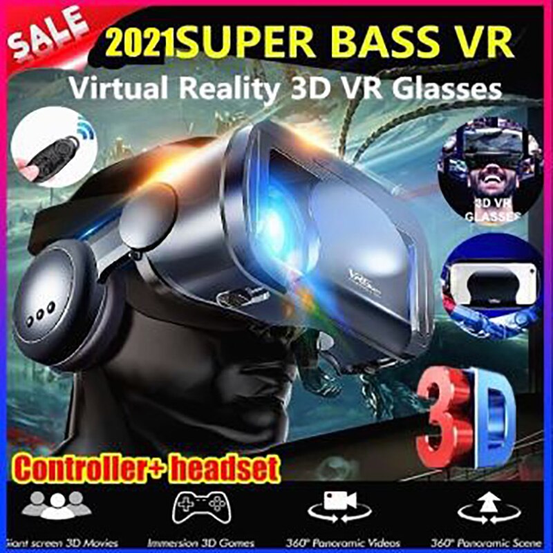 Vgr pro 3d vr glasögon virtual reality full screen visuell vidvinkel vr glasögonlåda för 5 to 7 tums smartphone glasögon