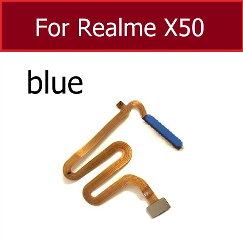 Fingerabdruck Sensor Heimat Taste Schlüssel berühren Ich würde biegen Kabel Für OPPO Realme X50 Meister X50M X50T X Lite X3 Super Zoomen Ersatzteile: X50 Blau