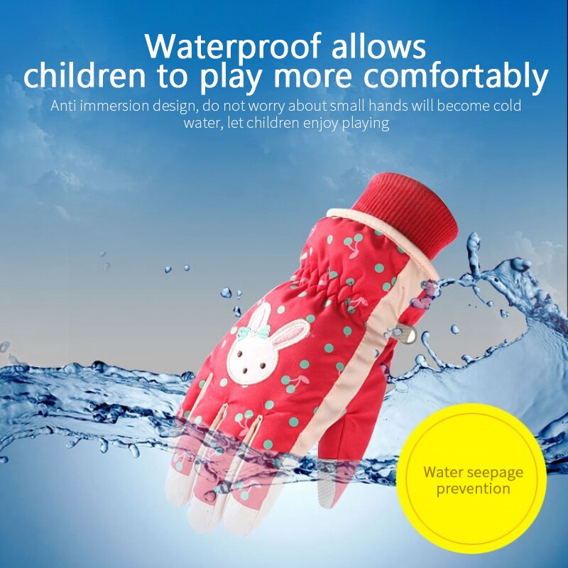 Mädchen Jungen Wasserdichte Warme Handschuhe Ich bin Freien freundlicher Ski Handschuhe Jungen Für Sport Skifahren Radfahren Für Winter Warme Wasserdichte Handschuh
