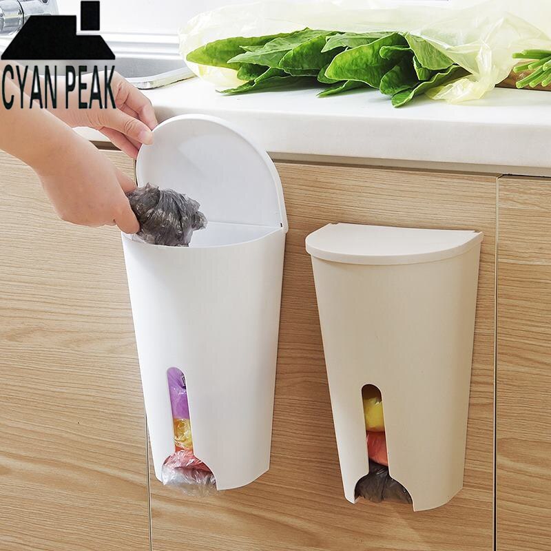 Kitchen Home Garbage Bags Storage Rack Cupboard Storage Box Organizer Case Bathroom Container Garbage Bags Storage Holder