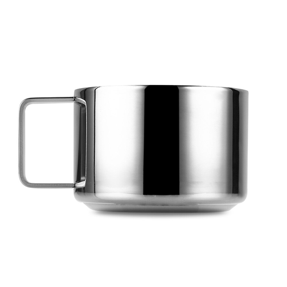 Taza de café de acero inoxidable 304, tazas antiescaldaduras de doble capa para beber/cerveza/agua/té/leche Anti caída botella Tumbler de viaje de Metal: small