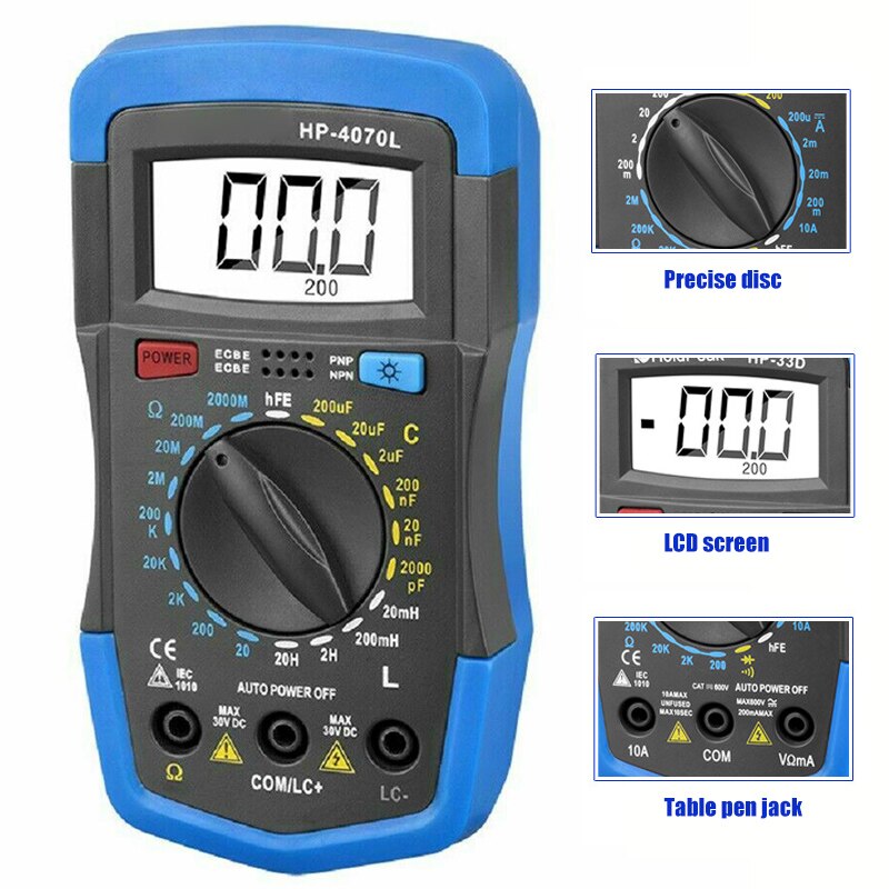 Rlc meter induktans kapacitans modstand multimeter ohm induktor tester tsh shop