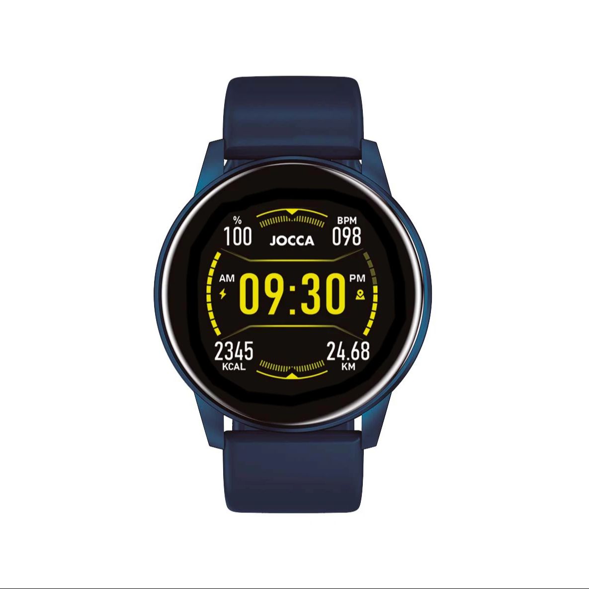 Smartwatch Jocca z kontrolą serca, ośmioma trybami sportowymi, przypomnieniem o mobilności lub zdalnym wyzwalaczem. Nowoczesny ekran dotykowy wodoodporny i długi na baterie życie inteligentny zegarek: Niebieski