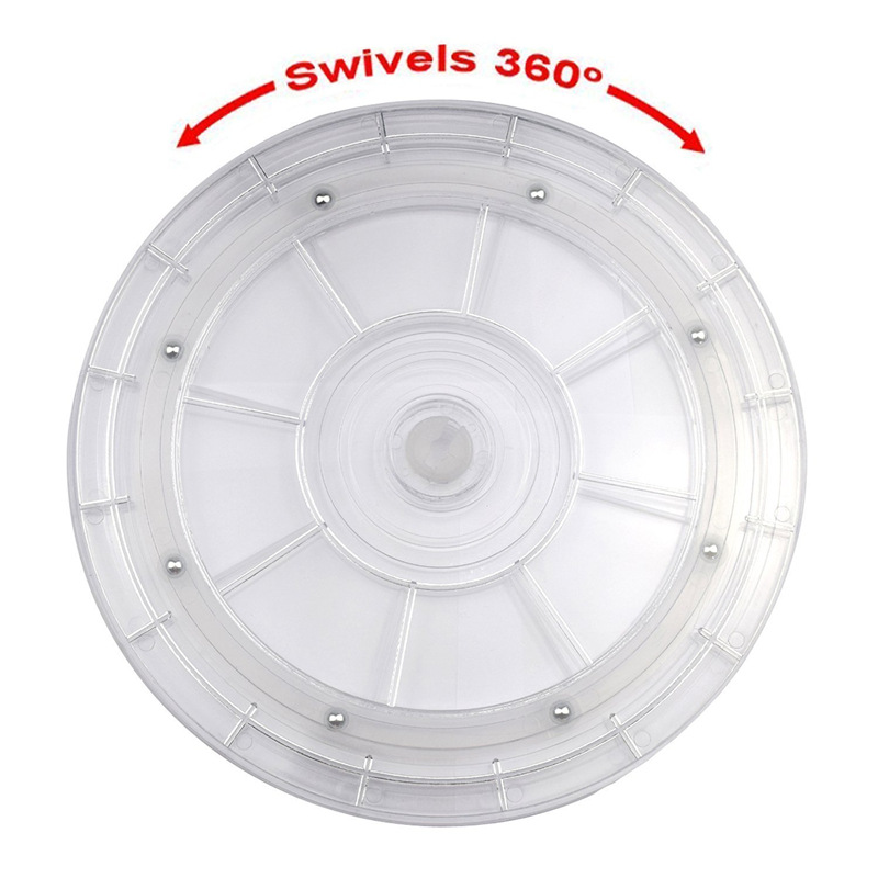 4/6/8/9/12in Turntable Acrylic Ball Bearing Rotating Tray for Spice Rack Table Cake Kitchen Pantry Corner Cabinets Decorating