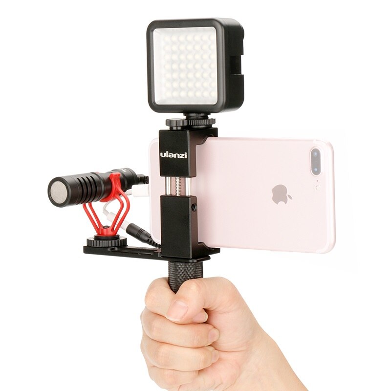 Ulanzi Smartphone Tripod Mount Aluminum Metal Universal Smart Phone Tripod Adapter Handle Grip Holder for iPhone Android