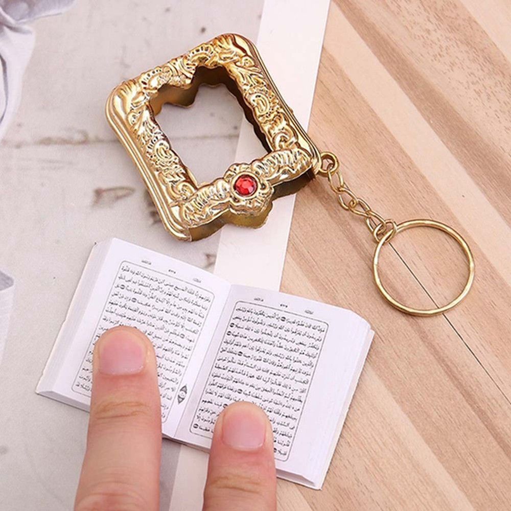 Mini Ark Koran Boek Koran Hanger Moslim Sleutelhanger Bag Purse Auto Decor Nieuw Ring Sleutel kettingen