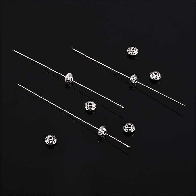 MIUSIE 3 Size 30 Pieces Long Iron Hand Beading Needles Tools Pin for Jewelry Bracelet Necklace DIY size 80mm 100mm 120 mm/ Long