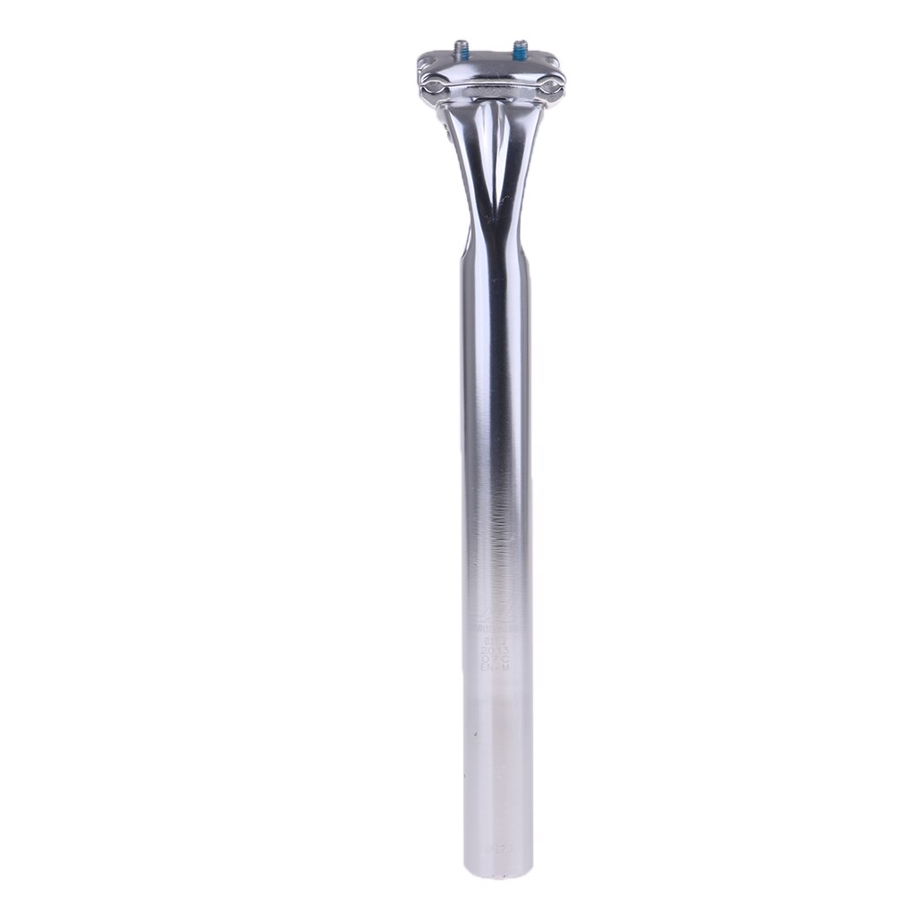 Cykel sadelstolpe sadelstolpe vinkel justerbar 27.2mm til mountain road bike tilbehør universal udskiftning sadelpinde: Sølv