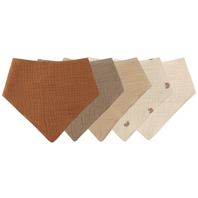 Pañuelo cuadrado de algodón para bebé, toalla de gasa absorbente suave para bebé, Baberos de alimentación para niño, paños para eructar, 30x30cm, 5 unids/set por juego