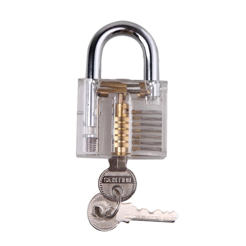 Pick Cutaway Inside View Padlock Lock For Locksmith Practice Training Skill Mini Transparent Locks For Furniture Hardware