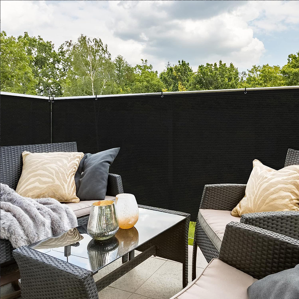 Couverture d'écran de confidentialité de balcon, écrans de jardin avec attaches de câble, tissu d'ombrage imperméable pour Patio extérieur, appartement, arrière-cour