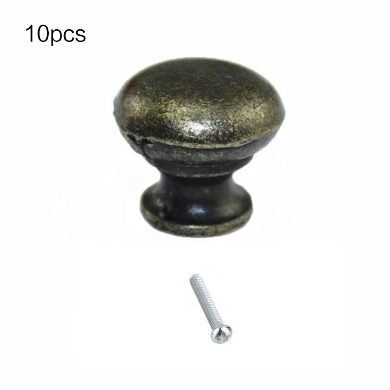 Dörrknoppar set  of 10 lådknappar vintage mässing handtag möbler skåp knoppar för köksskåp: Nr .10