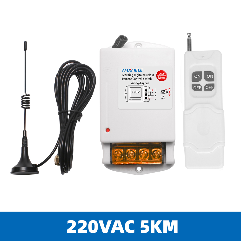 220V 380V Wasserpumpe drahtlose industrielle Fernbedienung Schalter intelligente Hochleistungs-Haushalts drahtlose elektrische Schalter: Blau
