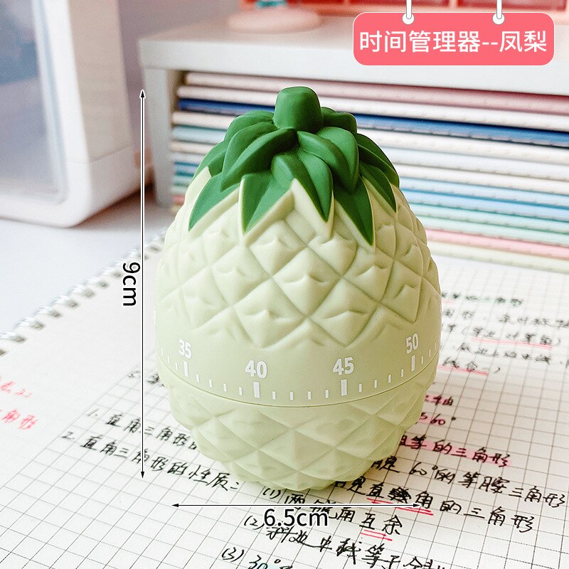 Study Timer Kitchen Timer Mechanical Reminder Student Time Management Timer Set Time Reminder: pineapple