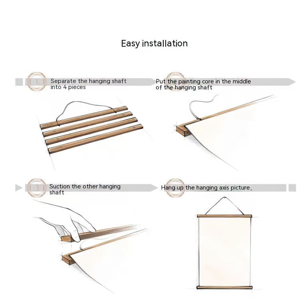 Magnetyczna ramka robić malowania z drewna sosnowego z drewna tekowego Ramka na zdjęcia robić malowania na płótnie Ramka na plakat Ramka na płótno Wieszak na płótno Nie obejmuje płótna