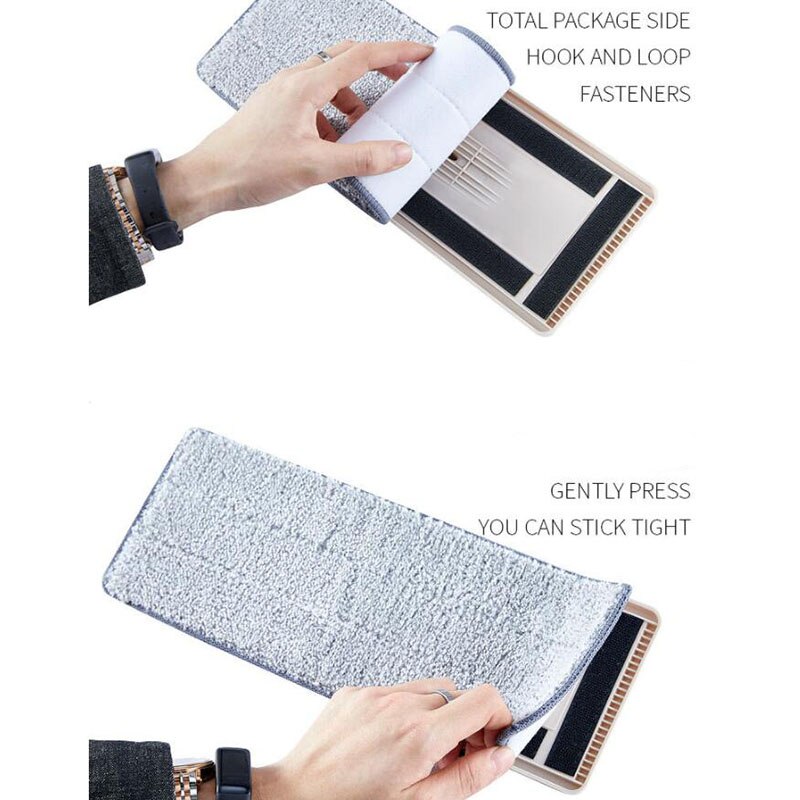 Free Hand Mop Flat Squeeze Magic Microfiber Cleaning Mops with Bucket Magic Automatic Home Kitchen Floor Cleaner